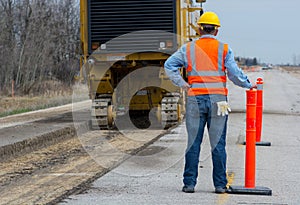 Cesty dálnice konstrukce pracovník 