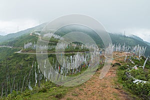 Road in the hill, paro, bhutan