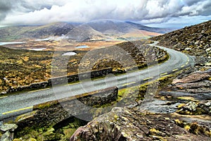 Road in hills of Dingle peninsula