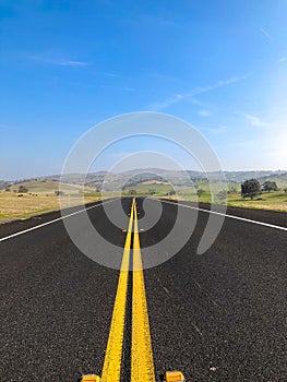 Road, Hills and Sky View in the Valley