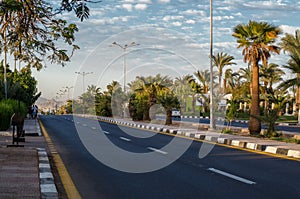 Road between Hotels in Sharm el Sheikh, South Sinai, Egypt