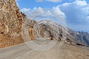 Road Howraman in Zagros Mountain. Kurdistan Province, Iran.