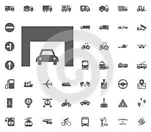 Road icon. Way. Traffic icon. Transport and Logistics set icons. Transportation set icons