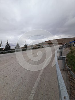 Road image taken from the bridge