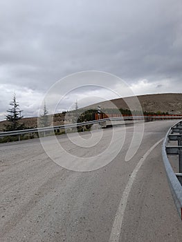 Road image taken from the bridge