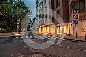 Road intersection in Khamovniki district