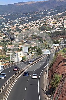 The road of the island of Madeira.