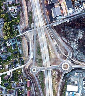 Road junctions under construction