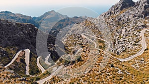 The road The Knotted tie - nudo de corbata in the Serra De Tramuntana mountain, Mallorca, Balearic Islands photo