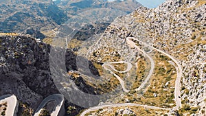 The road The Knotted tie - nudo de corbata in the Serra De Tramuntana mountain, Mallorca, Balearic Islands photo
