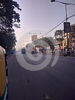 Road kolkata morning blues empty