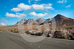 Road through the lake mead national recreation area, USA