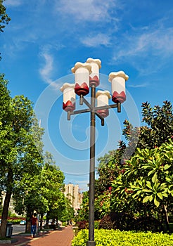 streetlight road lamp street light post outdoor lighting lamppost photo