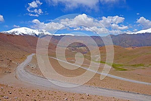 Road and landscape at Paso Abra Del Acay, Salta, Argentina