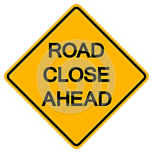 Road Lane Closed Traffic Road Symbol Sign Isolate on White Background,Vector Illustration