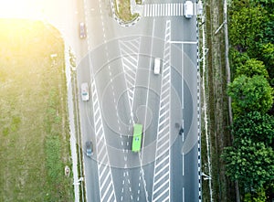 Road Lanes on asphalt