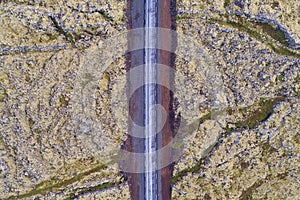 Road through the lava