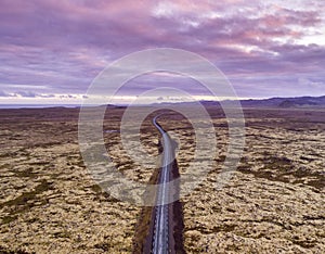 Road through the lava