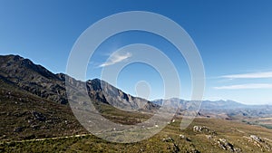 The road leading down to the Swartberg Pass