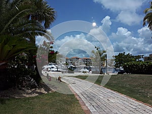 The road leading to boat parking marina in Cap Cana photo