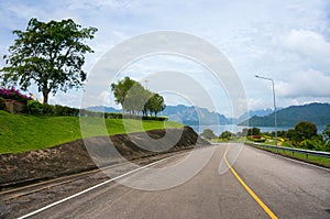 Road leading to the lake