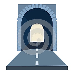 Road leading to the light at end of tunnel