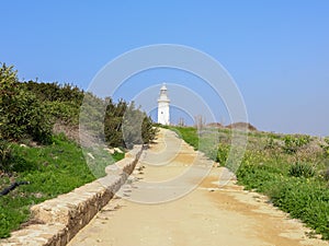 The road leading to the old lighthouse