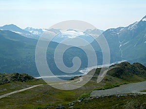 Road leading to a view point near Valdez, Alaska.