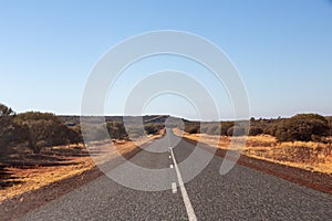 Road leading to Yulara, Ayers Rock, Red Center, Australia