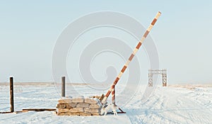 The road of life on Lake Ladoga during the blockade of Leningrad during the Second World War photo