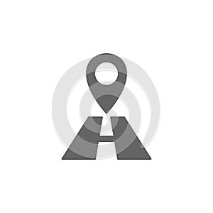 Road, location icon. Element of materia flat maps and travel icon. Premium quality graphic design icon. Signs and symbols