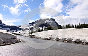 Road through Logan pass photo