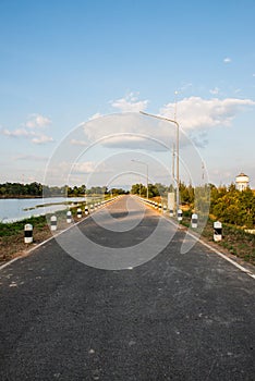 Road of Mae Jok Luang reservoir