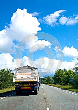 Road maintenance lorry by the roadside