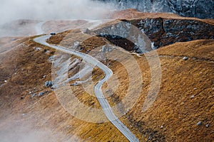 Road on the Mangart mountains