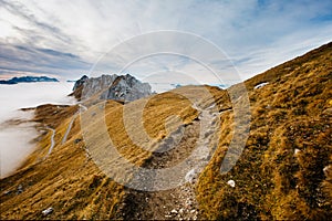 Road on the Mangart mountains