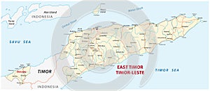 Road map of the Democratic Republic of Timor-Leste photo