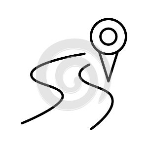 Road map relocation icon. Map marker pointer. GPS location symbol