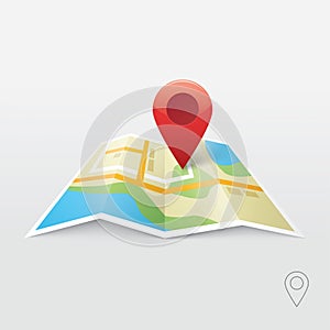 Road map vector illustration, GPS navigation locator, new roadmap pin