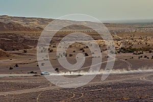 Road on Maranjab desert, Iran