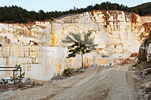 Road into marble quarry