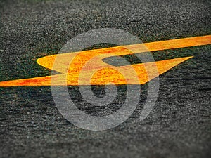 Road marking on