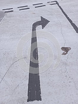 Road marking arrow \