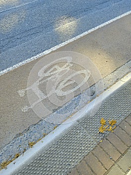 Road marking, bike lane, and speed trap