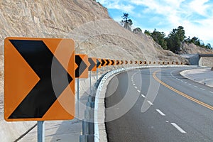 Road marking curve photo