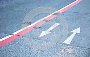 Road marking direction arrows