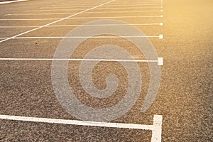 Road marking on an empty asphalt Parking lot, a copy of the space, mockup