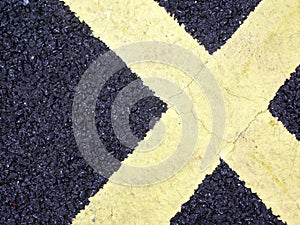 Road Markings in shape of X