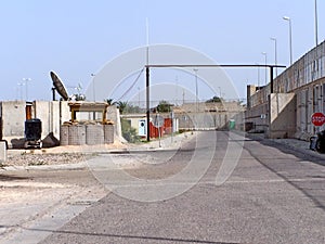 Road on a military camp in Iraq