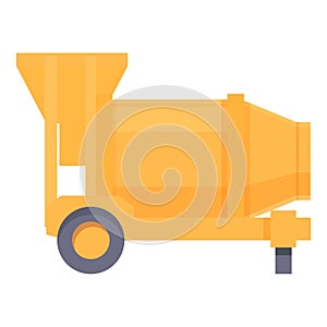 Road mixer concrete icon cartoon vector. Cement truck